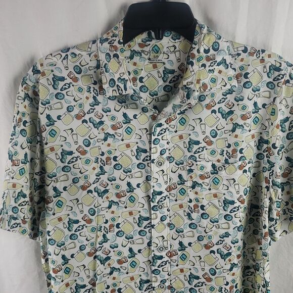Age of Wisdom Men's Small Margarita Button Down Shirt - Picture 2 of 11